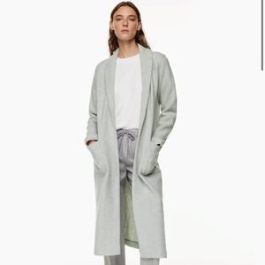 ARITZIA BABATON LUXE LOUNGE SHAWL JACKET LIGHT COOL GREY XS